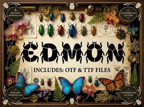 Edmon: A Decorative Display Font for High-Impact Design