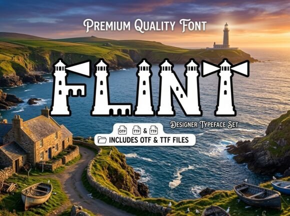 Flint: A Decorative Display Font for Bold Creators