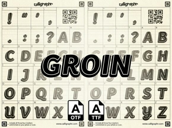 Groin: Making a Statement with Bold Display Typography