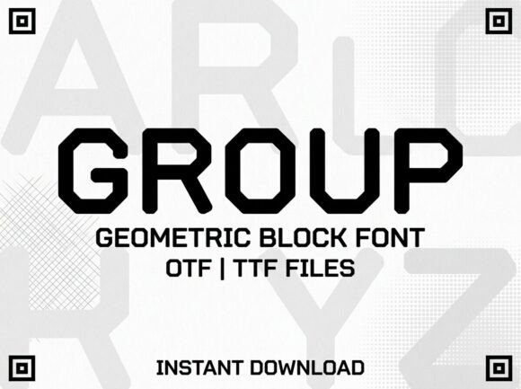 Group: A Decorative Display Font for Bold Creatives
