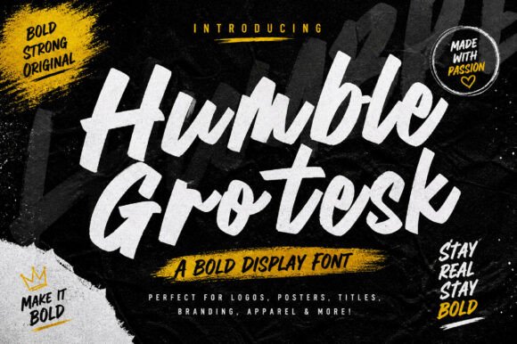 Humble Grotesk: Bold Handwritten Character for Impactful Design
