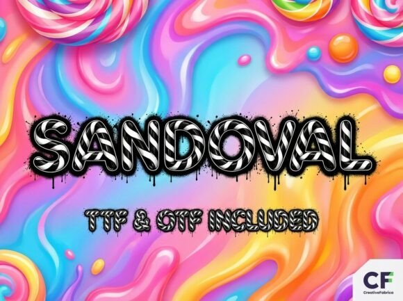 Sandoval: The Bold Display Font for Streetwear & Candy Shop Branding